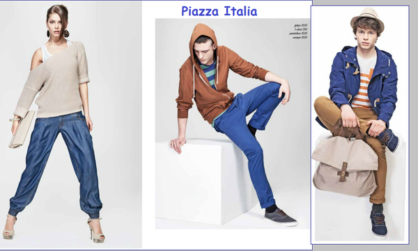 Collezione moda 2013 Piazza Italia: veste la famiglia di colore