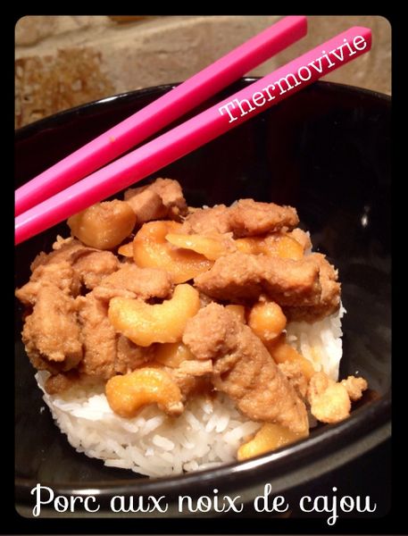 Porc aux noix de cajou recette au thermomix