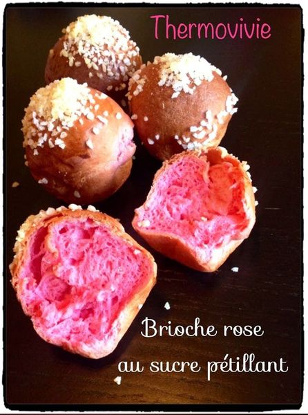 Brioche rose au sucre pétillant