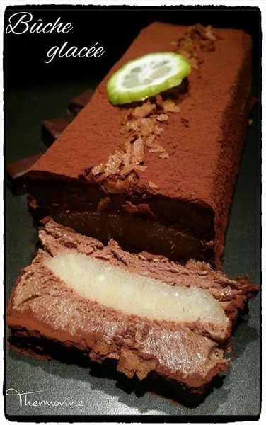 Bûche de noël glacée choco citron