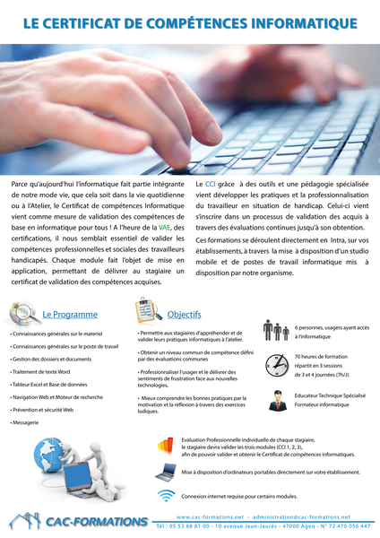 Le Certificat de Compétences Informatique.