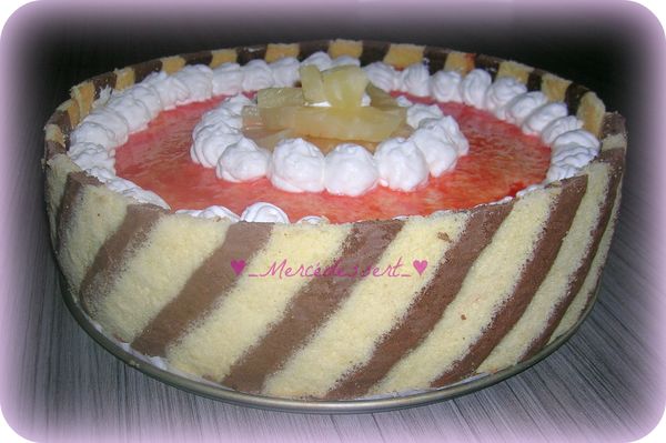 Bavarois arlequin ananas coco
