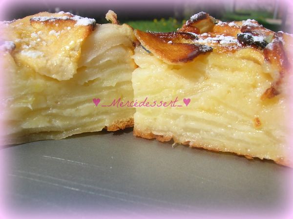 Gâteau invisible citronné aux pommes