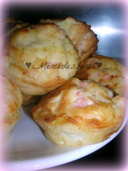 Muffin au saumon, pomme verte et citron vert