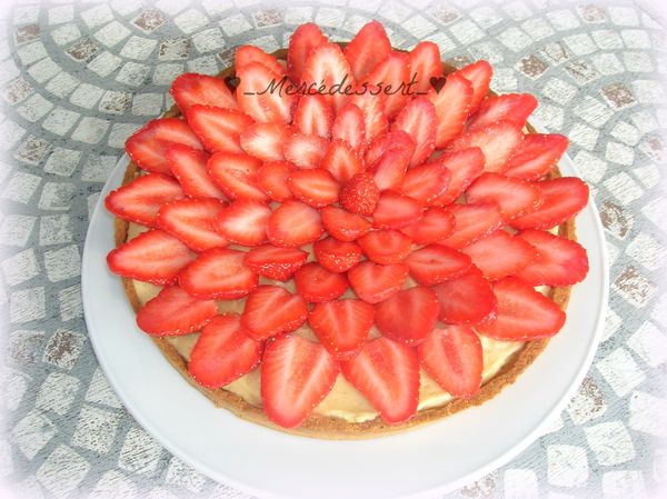 Tarte aux fraises à la crème pâtissière au mascarpone