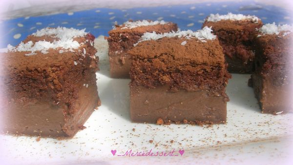 Gâteau magique chocolat framboise