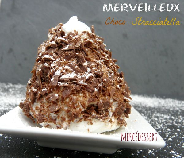 Merveilleux chocolat stracciatella (sans gluten)
