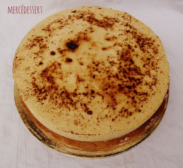 Tarte mandarine et crème chiboust caramelisée à la cannelle