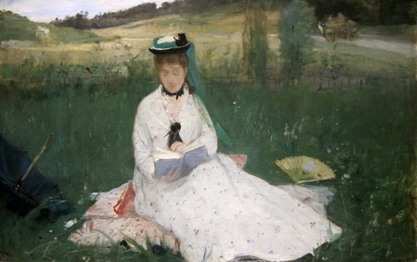 Berthe Morisot : L'ombrelle verte (Cleveland Museum).