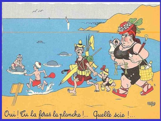 A la plage avec Albert Dubout
