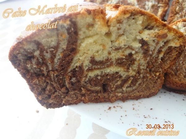 Cake marbré au chocolat