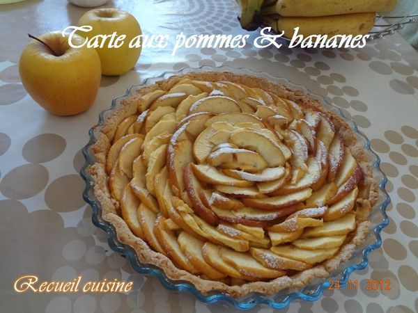 Tarte aux pommes & bananes