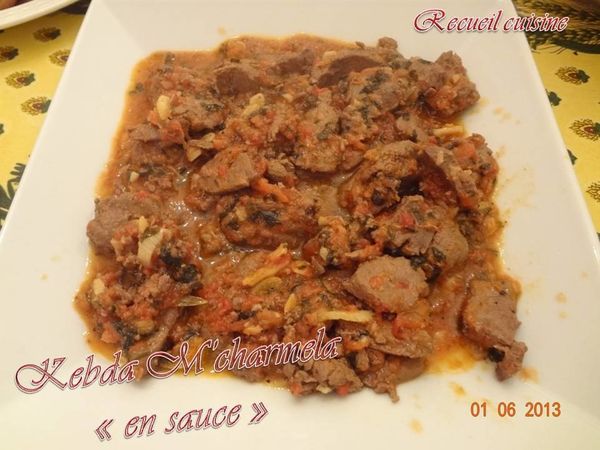 Kebda M'charmela " en sauce"