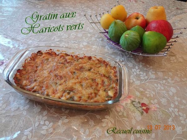 Gratin aux haricots verts