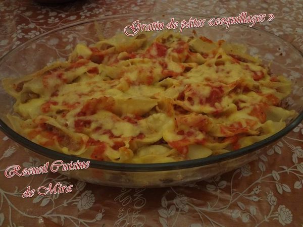 Gratin de pâtes (Coquillages)