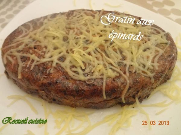 Gratin d'épinards