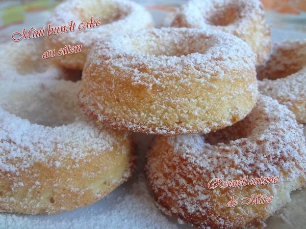 Mini bundt cake au citron