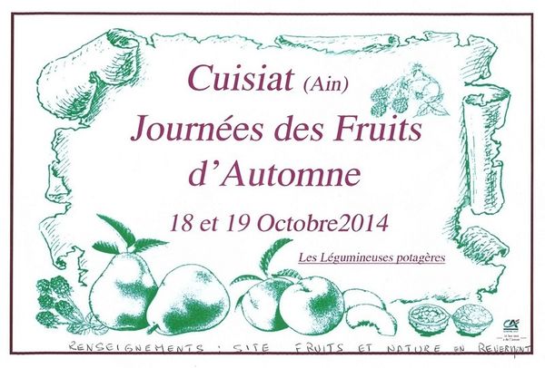 Journées de Fruits d'Automne à CUISIAT (Ain)