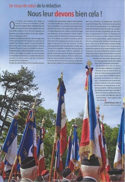 Hommage aux porte-drapeaux