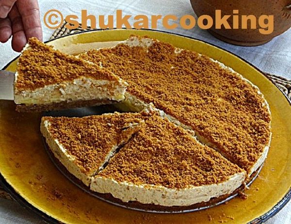 Entremets spéculoos et cœur de citron