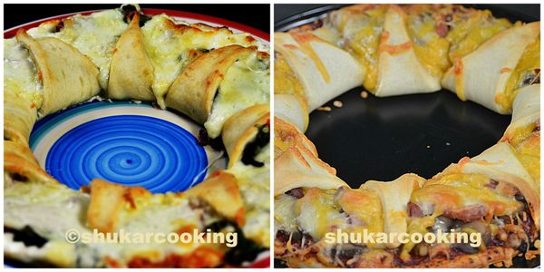 Pizza fleur blanche / Pizza fleur rouge