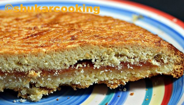 Gâteau basque à la confiture de kaki