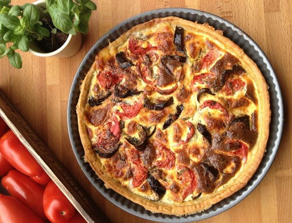 AUBERGINE - Recette de tarte aubergine - mozzarella