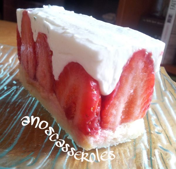 Fraisier au citron vert et basilic