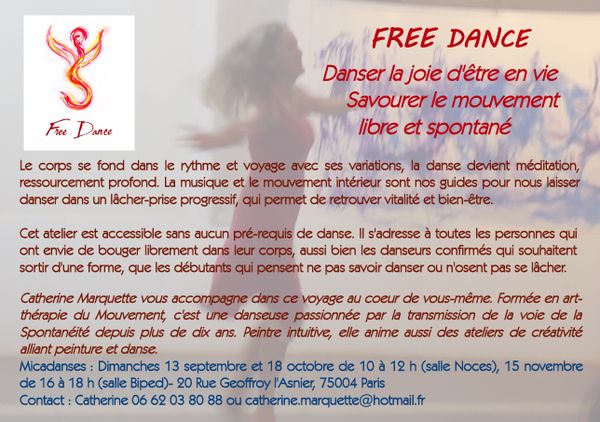 Ateliers de Free Dance à Paris