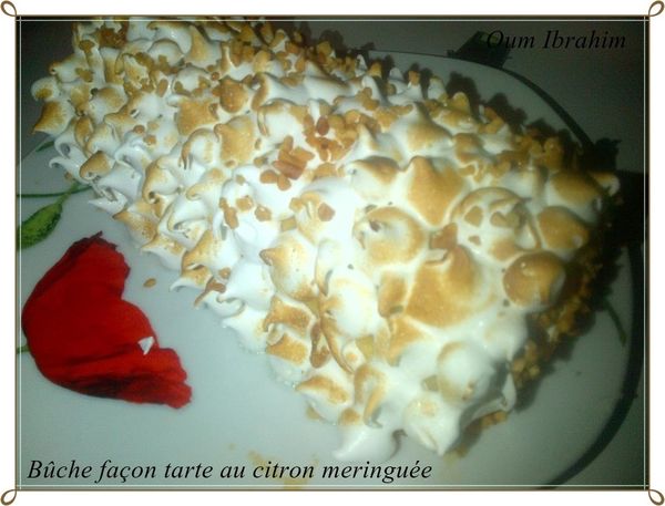 Bûche façon tarte au citron meringuée
