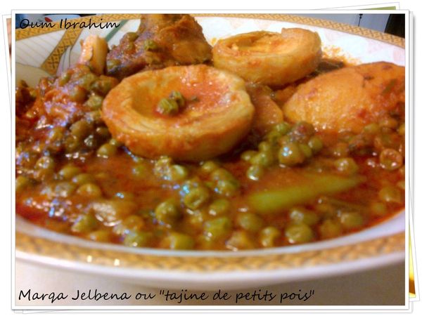 Marqat Jelbena ou "Tajine" de Petits Pois