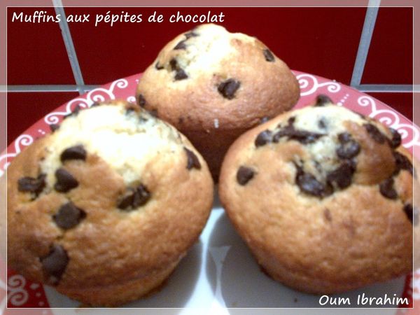 Muffins aux pépites de chocolat