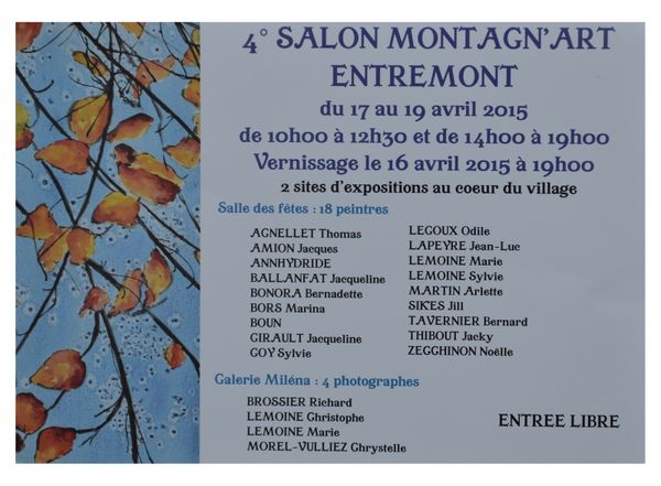 EXPOSITION Avril 2015
