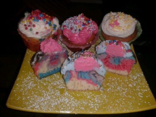 Rainbow cupcake