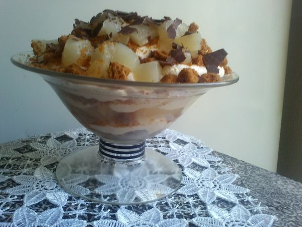 Verrine mascarpone spéculoos poire