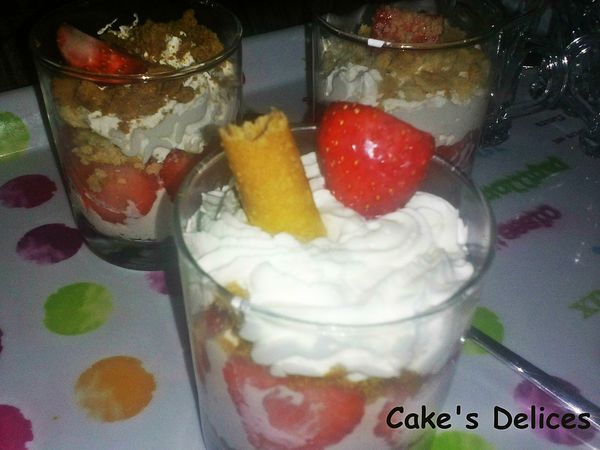 Verrine aux fraises