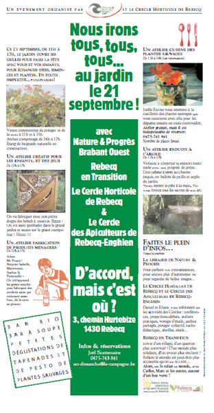21/09 Portes ouvertes au jardin à Rebecq