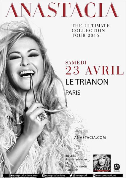 Anastacia sera en concert le 23 Avril 2016 à Paris !