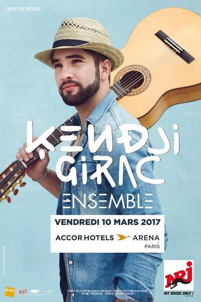 Kendji Girac donnera un concert exceptionnel à l'AccorHotels Arena le 10 Mars 2017 !