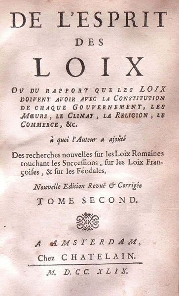 L'esprit des lois!