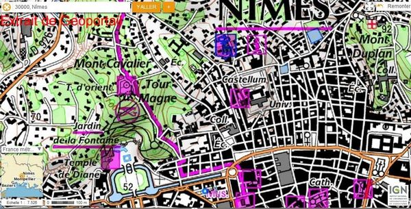 Nîmes, à la recherche du Castellum. V Aquedibus terminus pedibus Nemausus.