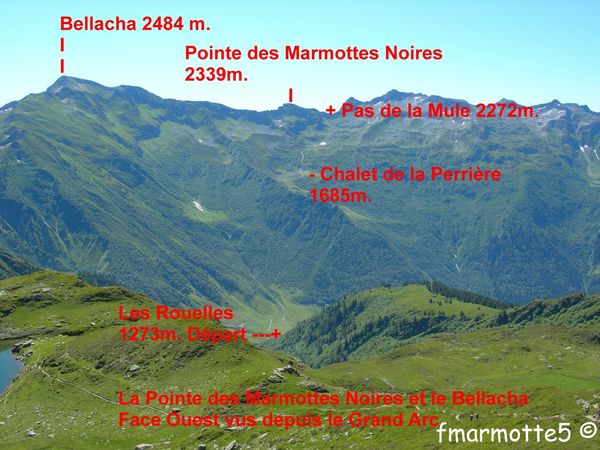 Les Marmottes Noires 2339m. part II. Le Bellacha 2484 m. Rando, La Lauzière-Grand Arc.