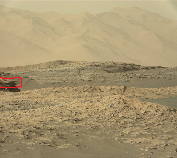 Crédit photo NASA : j'ai entouré en rouge le reptile