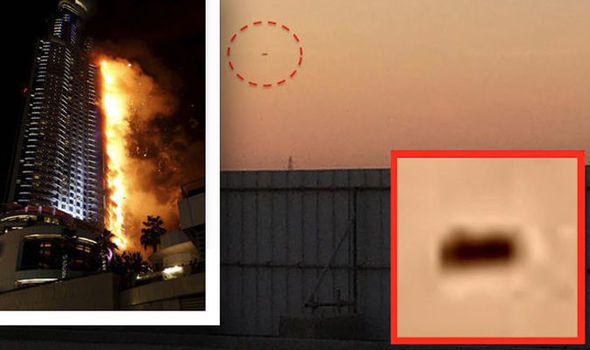 Photo : ovni à Dubaï le 31 décembre 2015
