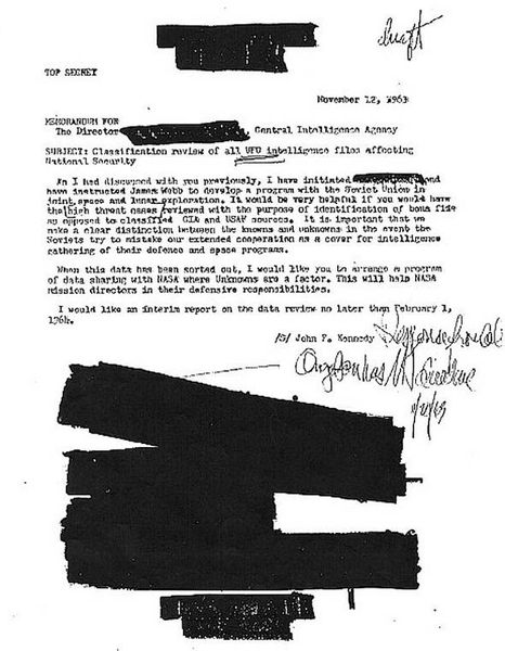 Image : le document déclassifié