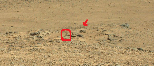 Crédit photo NASA : j'ai entouré en rouge cette croix.