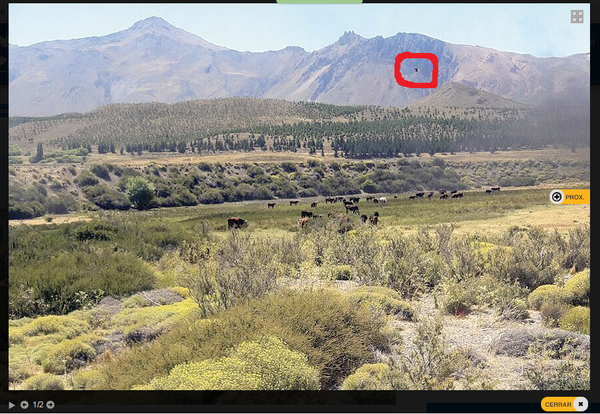 Photo : j'ai entouré en rouge l'ovni à San Martin de Los Andes, Argentine