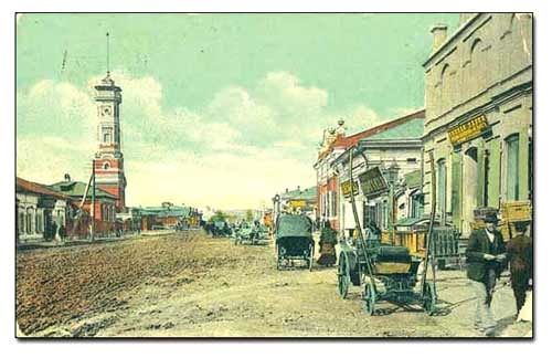 La photo ici est une vue ancienne, une scène figée, à Irkoutsk, en Russie.
