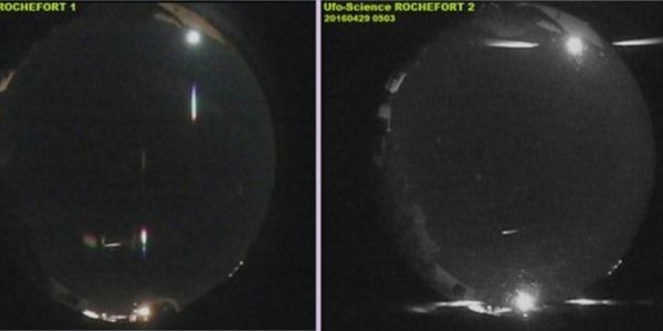 Photo : la météorite filmée à Rochefort vendredi matin 29 avril 2016...