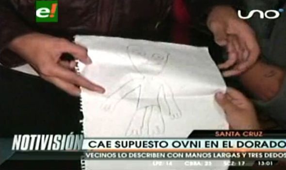 Photo extraite de la vidéo : croquis de l'Alien à Santa Cruz, Argentine...